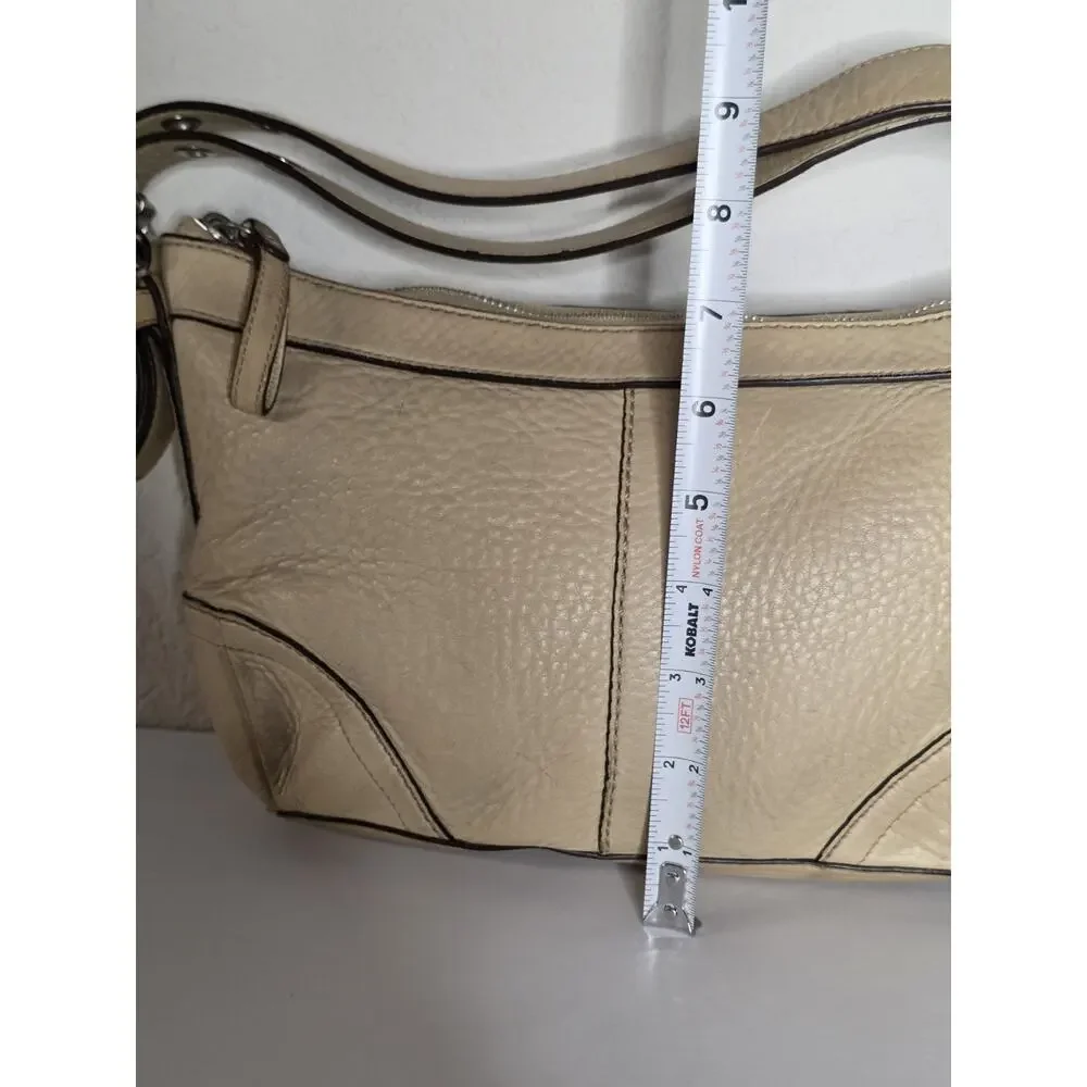 VINTAGE COACH F12321 MADISON TAN PEBBLE LEATHER SHOULDER BAG OLD SCHOOL LOOK Y2K